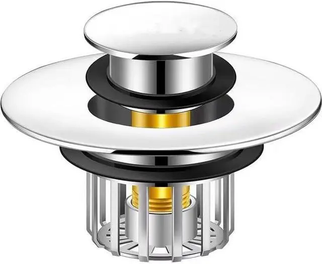 Main image of Pop-Up Drain Plug with ScreenBathtub PlugsShower Drain Hair CatcherDrain Protectors for 1-1/2 to 1-3/4 inch Bathtub Drain Holes
