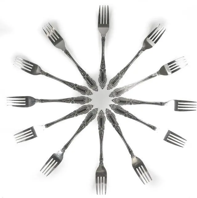 Alt view image 2 of 7 - DecorRack 12pcs Dinner Forks, Stainless Steel, 7.5 inches, Flatware, Dishwasher Safe