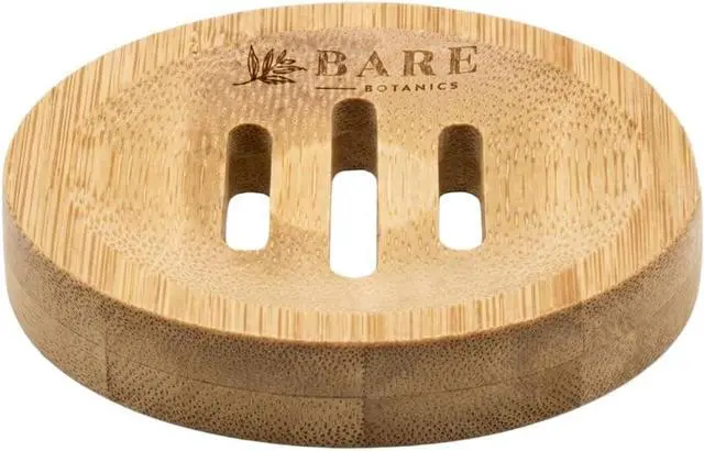 Main image of Bare Botanics Bamboo Bar Soap Holder (2pcs) | 3-in Slotted Natural Bamboo Tray for Shower Steamers | Cruelty-Free & Vegan