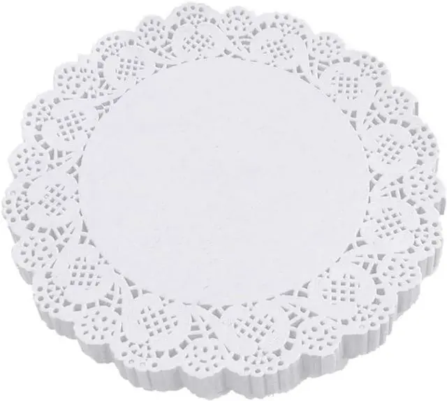 Main image of CC wonderland zone 6 Inch Round Paper Doilies - White Lace Disposable Paper Doilies - for Crafts,Cakes,Food, Desserts, 100 PCS