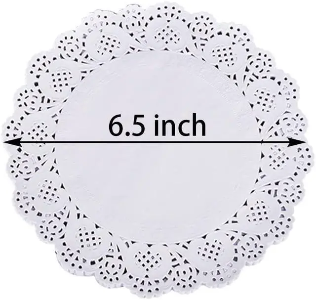 Alt view image 2 of 5 - CC wonderland zone 6 Inch Round Paper Doilies - White Lace Disposable Paper Doilies - for Crafts,Cakes,Food, Desserts, 100 PCS