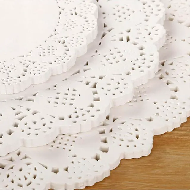 Alt view image 3 of 5 - CC wonderland zone 6 Inch Round Paper Doilies - White Lace Disposable Paper Doilies - for Crafts,Cakes,Food, Desserts, 100 PCS