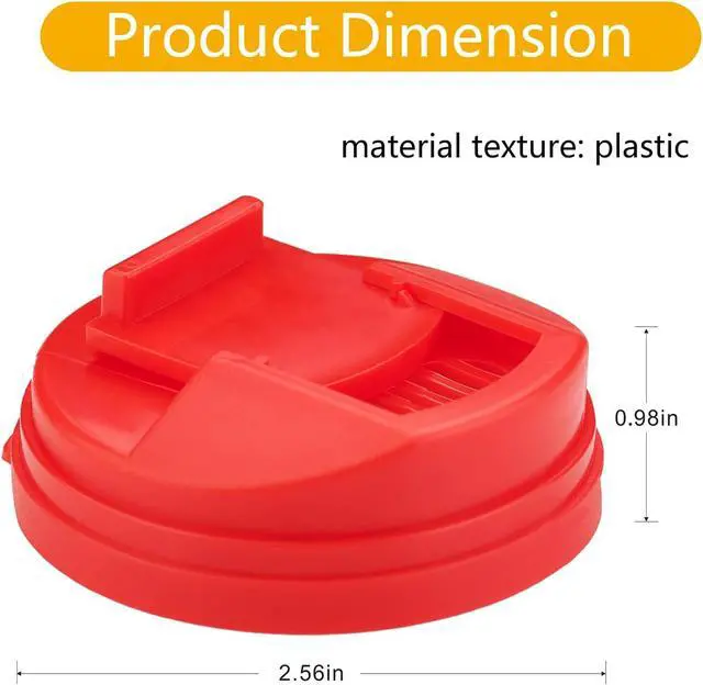 Alt view image 2 of 7 - Soda Can Lid Covers, Reusable 2.4in Lids, 4-Pack | Round plastic covers fit standard soda, beer, juice and beverage cans for storage and drink protection.