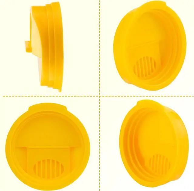Alt view image 3 of 7 - Soda Can Lid Covers, Reusable 2.4in Lids, 4-Pack | Round plastic covers fit standard soda, beer, juice and beverage cans for storage and drink protection.