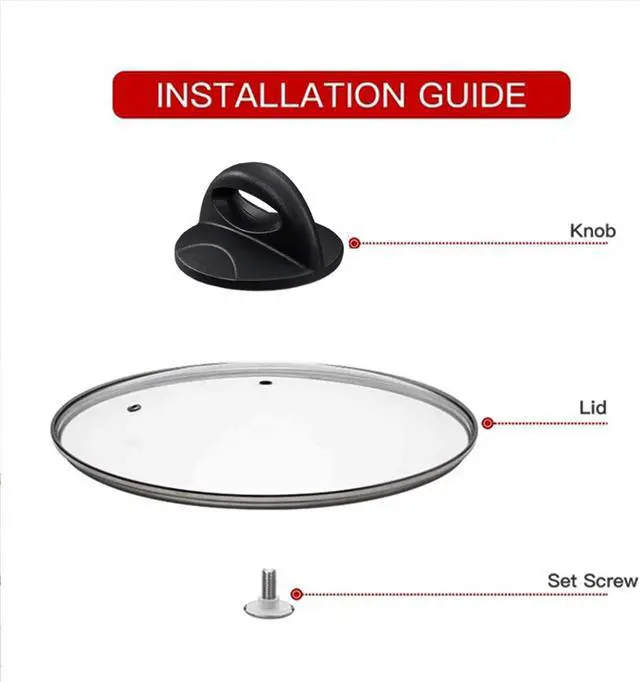 Alt view image 3 of 7 - Universal Pot Lid Replacement Knob Replacement Lid for Crockpot rival Pan Lid Hoding Handles Replacement Compatible with Kitchen Cookware Casserole Glass Saucepan (1 Pack)