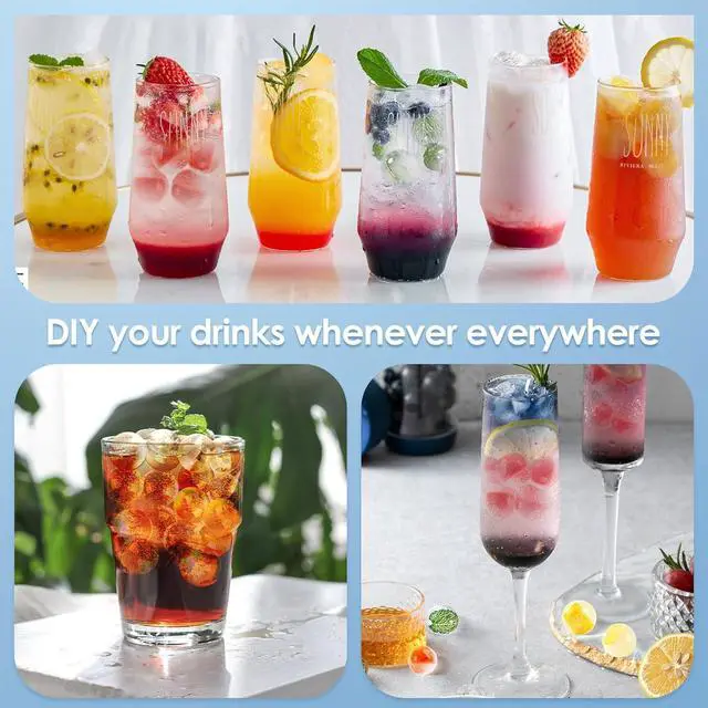 Alt view image 6 of 6 - WIBIMEN Ice Cube Tray with Lid, 1" Round Ice Tray for Freezer (1 Tray Only) | 1 Tray Makes 1" Round Ice Balls for Iced Coffee & Juice, Easy Twist Release, Space-Saving for Home Use