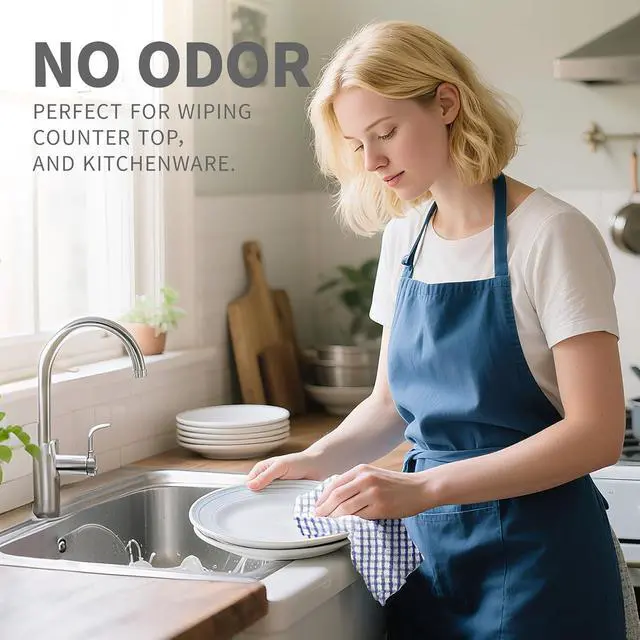 Alt view image 3 of 7 - Oeleky Dish Cloths for Washing Dishes, Kitchen Washcloths Dishcloths | Good absorption, for cleaning drying wiping, dish cloths ,quick dry, 100% cotton,12x12 inches, pack 8, small dish towels