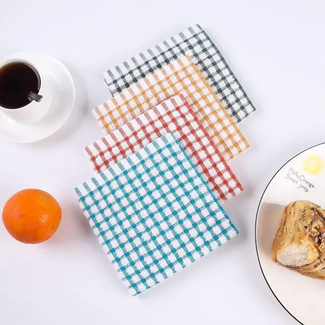 Alt view image 6 of 7 - Oeleky Dish Cloths for Washing Dishes, Kitchen Washcloths Dishcloths | Good absorption, for cleaning drying wiping, dish cloths ,quick dry, 100% cotton,12x12 inches, pack 8, small dish towels