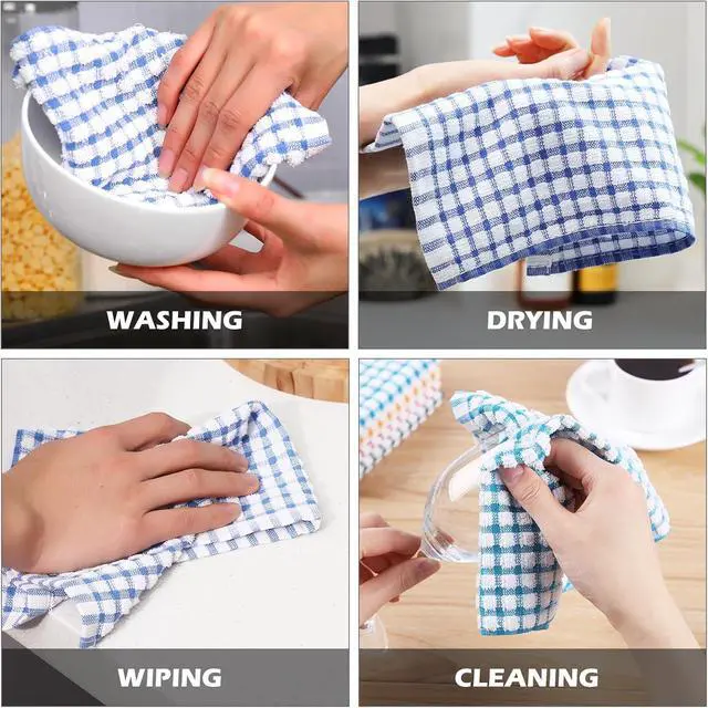 Alt view image 4 of 7 - Oeleky Dish Cloths for Washing Dishes, Kitchen Washcloths Dishcloths | Good absorption, for cleaning drying wiping, dish cloths ,quick dry, 100% cotton,12x12 inches, pack 8, small dish towels