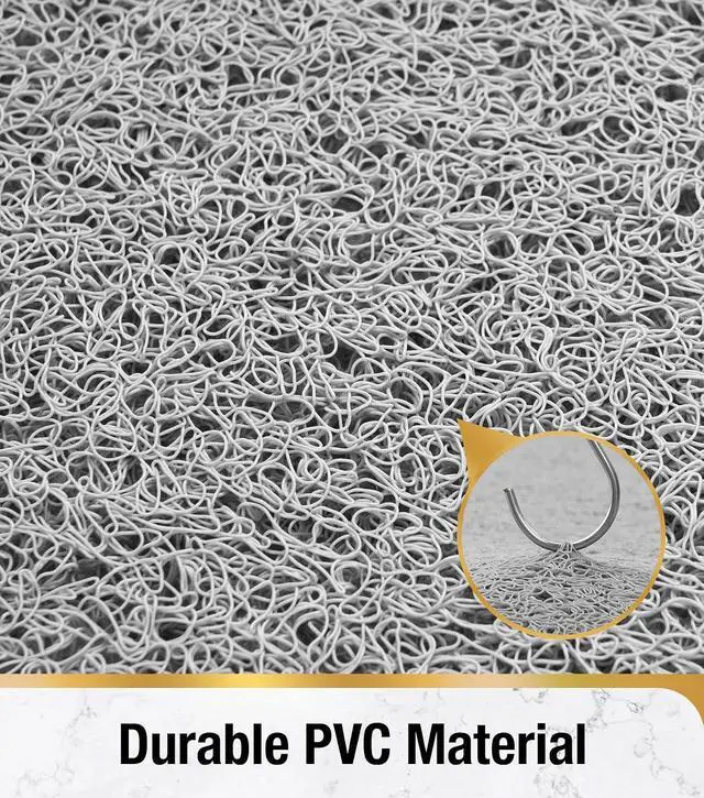 Alt view image 6 of 7 - HITSLAM Shower Mat with Center Drain Hole, 24 x 16 Inch Non Slip Bath Mat for Textured Tub, Soft Loofah-Style Bathtub Mat Without Suction Cup, Quick Drying Stall Floor Mat, Bathroom Accessories, Grey