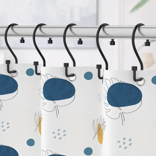 Alt view image 6 of 7 - Goowin Shower Curtain Hooks, 12 Pcs S Shape Shower Curtain Rings, Rustproof Black Shower Curtain Rings, Multi-Functional Shower Hooks for Shower Curtain, Kitchen Utensils, Clothing, Towels, Black