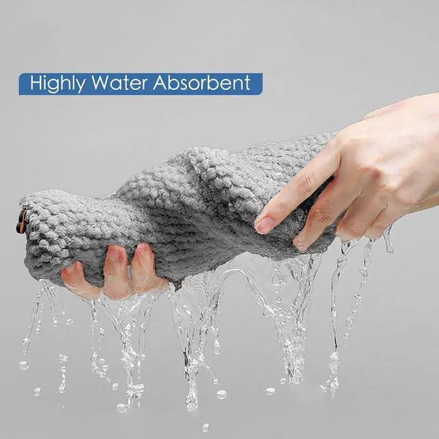 Alt view image 5 of 6 - 4 Pack Quick to Dry Hand Towels Microfiber 14 x 30 Inches | Highly Absorbent Towels Perfect for Bathroom & Kitchen Shower, Spa, Hand Towel (Gray)