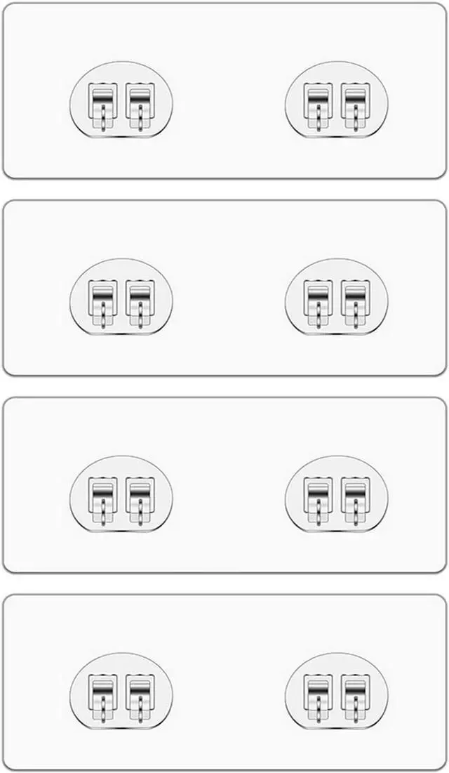 Main image of MIUTME 4-Pack Shower Caddy Adhesive Replacement, Strong Transparent Adhesive Hooks,Waterproof Shower Strips,No Drilling,for Soap Holder, Bathroom Storage Shelves and Kitchen Racks