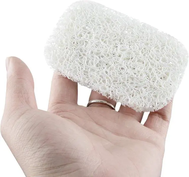 Alt view image 2 of 6 - Snowkingdom 4 Pack White Soap Saver Holder for Bar Soap Shower Bathroom Dish Self Draining Lift Pad Porous Construction air circulate 2.9" x 4.5" PVC Non-BPA Non-Slip Durable
