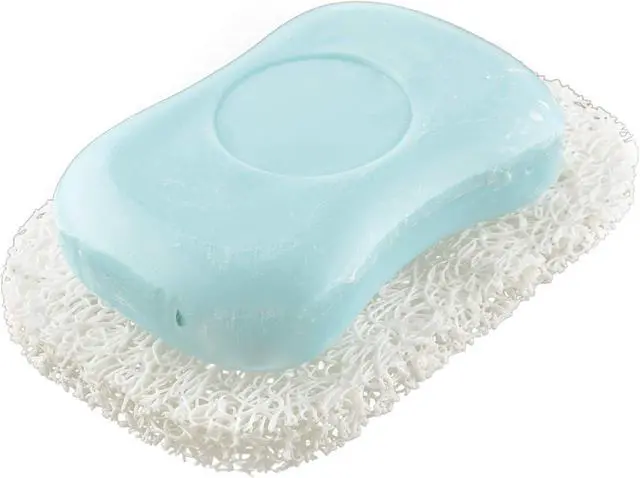 Alt view image 3 of 6 - Snowkingdom 4 Pack White Soap Saver Holder for Bar Soap Shower Bathroom Dish Self Draining Lift Pad Porous Construction air circulate 2.9" x 4.5" PVC Non-BPA Non-Slip Durable