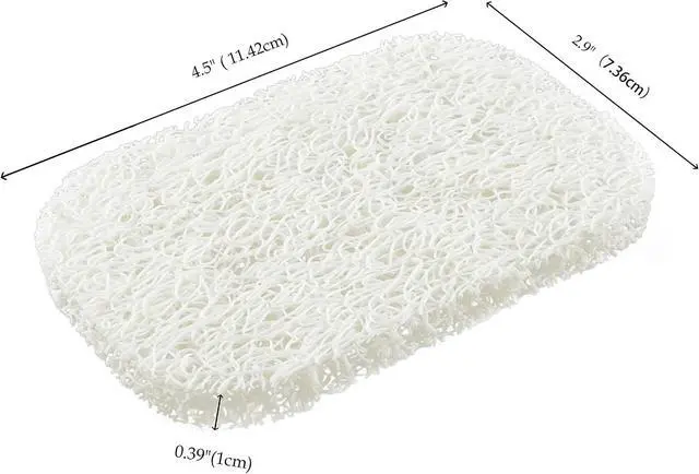 Alt view image 4 of 6 - Snowkingdom 4 Pack White Soap Saver Holder for Bar Soap Shower Bathroom Dish Self Draining Lift Pad Porous Construction air circulate 2.9" x 4.5" PVC Non-BPA Non-Slip Durable