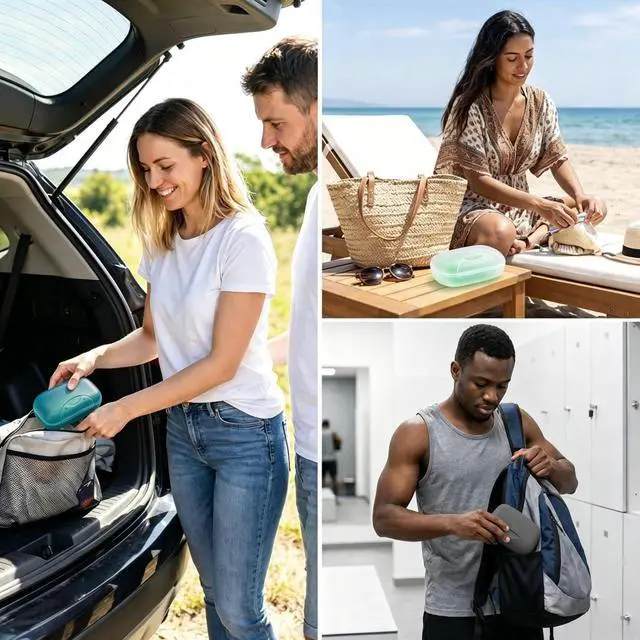 Alt view image 2 of 7 - Travel Soap Case Soap Dish Bar Holder Container Box for Shower Bathroom Outdoor Trip Gym Camping School Vonpri (Without Bag Clear)
