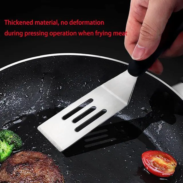 Alt view image 5 of 7 - Small Metal Spatula, Stainless Steel Mini Turner for Baking(1) | Brownie, cookie, lasagna, pancakes & cake. Cutter & serve turner. Flipping & cooking. Durable professional grade.