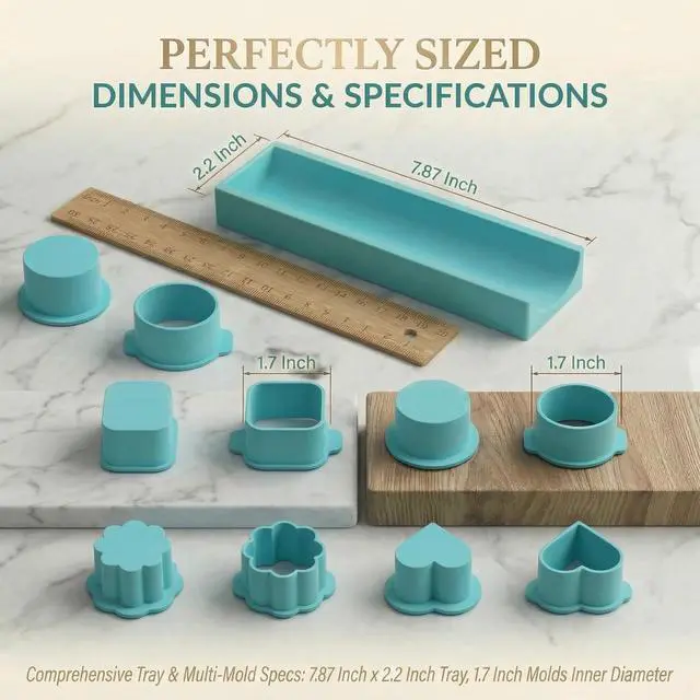Alt view image 3 of 7 - 5 PCS Cake Pop Mold Set with 7.8-inch Tray, 5 Shape Cakepop Cutter | Heart, Square, Cloud, Oval and Round, 5 Shapes Plastic Baking Molds for Home Baking, Birthday Parties, Wedding Desserts