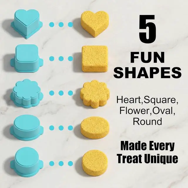 Alt view image 5 of 7 - 5 PCS Cake Pop Mold Set with 7.8-inch Tray, 5 Shape Cakepop Cutter | Heart, Square, Cloud, Oval and Round, 5 Shapes Plastic Baking Molds for Home Baking, Birthday Parties, Wedding Desserts