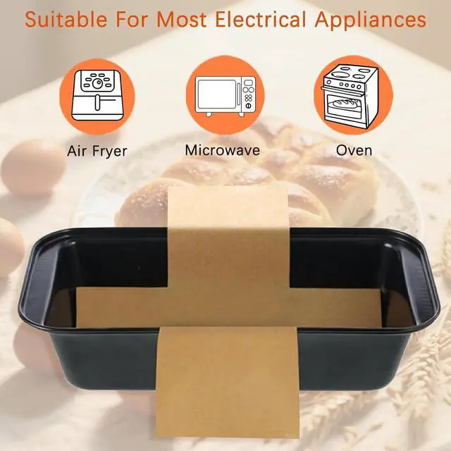 Alt view image 5 of 7 - 100 Pcs 8x4 in Loaf Pan Liners for Baking Bread Pan Parchment Paper | Disposable Non-Stick Bread Pan Liners, Pre Cut Unbleached Parchment Paper, Loaf Liners for Baking Toast Bread