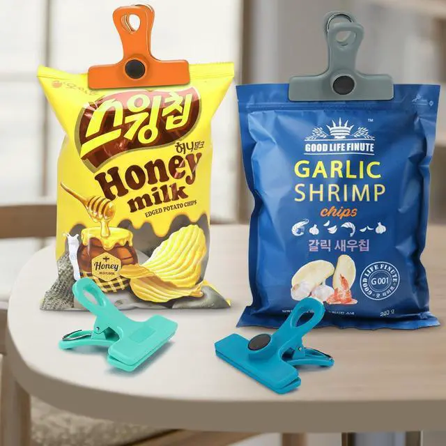 Alt view image 3 of 6 - TACGEA Chip Clips, Magnetic Bag Clips with Air Tight Seal for Food Storage, 8 Pieces, Multicolor