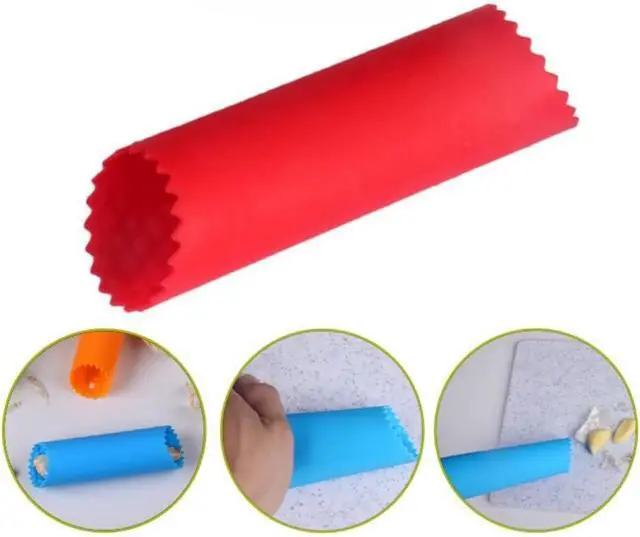 Alt view image 5 of 7 - 4Pcs Garlic Peeler Skin Remover Roller Keeper,Easy Quick to Peeled Garlic Cloves with Silicone Tube Roller Garlic Peeling Kitchen Tool(Red -2PCS/ Orange -2PCS)