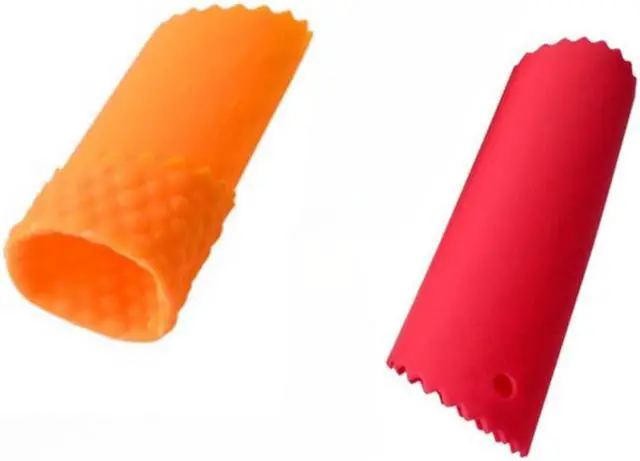 Alt view image 6 of 7 - 4Pcs Garlic Peeler Skin Remover Roller Keeper,Easy Quick to Peeled Garlic Cloves with Silicone Tube Roller Garlic Peeling Kitchen Tool(Red -2PCS/ Orange -2PCS)