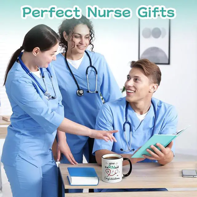 Alt view image 2 of 7 - YHRJWN Nurse Graduation Gifts for Women, Nursing Medical School Graduation Gifts for Practitioner Medical Assistant Registered Nurses, RN Gift for Nurses, You Earned it Congratulations Mug11 Oz