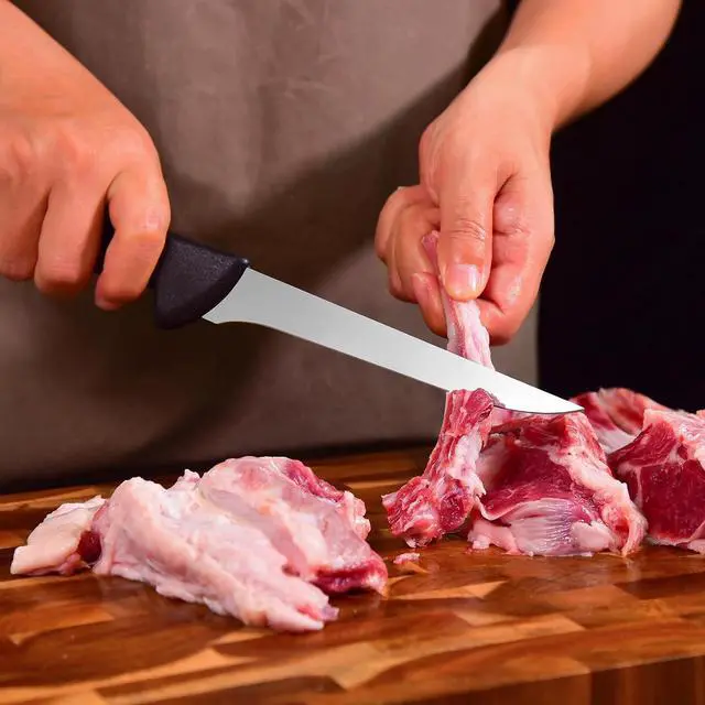 Alt view image 4 of 7 - Rondauno Boning Knife, Deboning Knife 6 in Razor Sharp Blade Cutting Meat | High Carbon Stainless Steel Blade, Ergonomic Non-Slip Handle