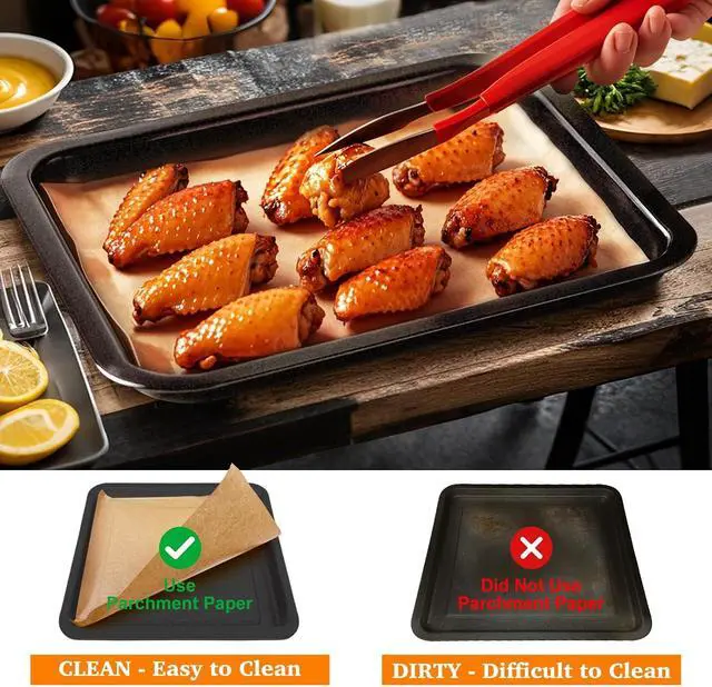 Alt view image 3 of 7 - Air Fryer Liners Disposable Parchment Compatible with Nuwave Bravo xl Air Fryer Toaster Smart Oven, Baking Sheet Liners AirFryer Accessories for Nuwave 12-in-1 30qt Oven, 120 Sheets, 9x13 inches