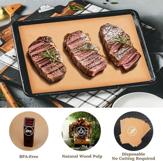 Alt view image 5 of 7 - Air Fryer Liners Disposable Parchment Compatible with Nuwave Bravo xl Air Fryer Toaster Smart Oven, Baking Sheet Liners AirFryer Accessories for Nuwave 12-in-1 30qt Oven, 120 Sheets, 9x13 inches