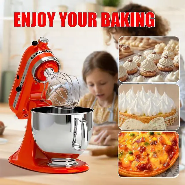 Alt view image 6 of 6 - K45WW 6-Wire Whip Attachment Fits KitchenAid Tilt Head Stand Mixer - Egg Heavy Cream Beater, Cakes Mayonnaise Whisk for Kitchen Aid Mixer Accessory Replacement Parts