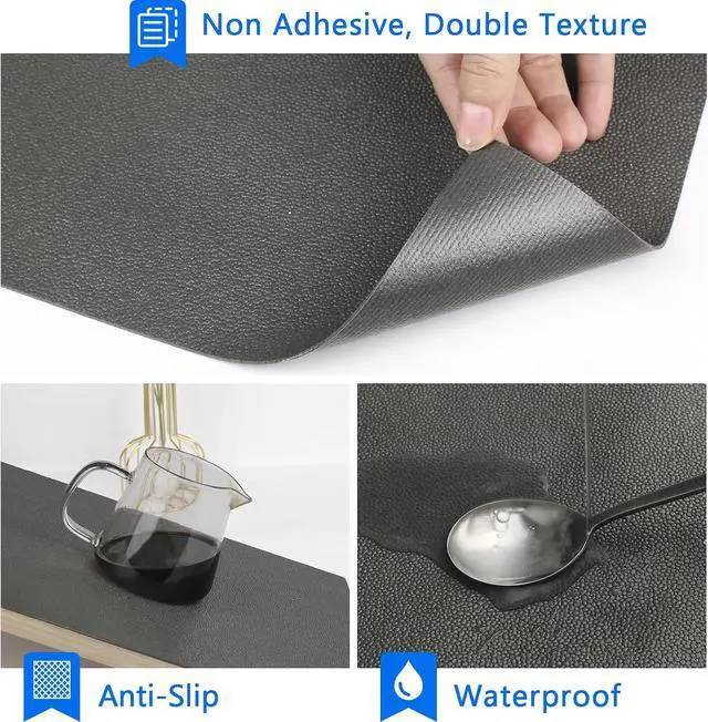 Alt view image 2 of 7 - WochiTV Shelf Liner for Cabinets, Drawer Non Adhesive Non Slip Foam Mat for Kitchen, Pantry, Bathroom, Cupboard, Garage, Closet, Shelves, Drawer, Tool Box, Gray 11.8 x 59 inches