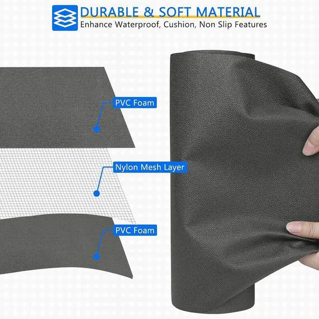 Alt view image 5 of 7 - WochiTV Shelf Liner for Cabinets, Drawer Non Adhesive Non Slip Foam Mat for Kitchen, Pantry, Bathroom, Cupboard, Garage, Closet, Shelves, Drawer, Tool Box, Gray 11.8 x 59 inches