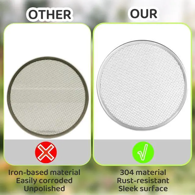 Alt view image 4 of 6 - 6 Pack Seed Sprouting Jar Lids - 304 Stainless Steel Screen Filter Strainer Lid for 82mm / 3.2in Wide Mouth Mason Jars, Mesh Bean Sprout Sieve Lids for Bean, Alfalfa, Broccoli, Lentil & More at Home