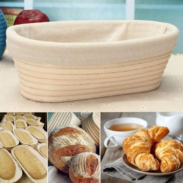 Alt view image 5 of 6 - 6 Pcs Oval Banneton Proofing Cloth liner 10 inch Bread Baking Basket Liner | Sourdough Proofing Dough Basket Cloth Liner for Bakery Home Baking (Basket Not Included)(Oval)
