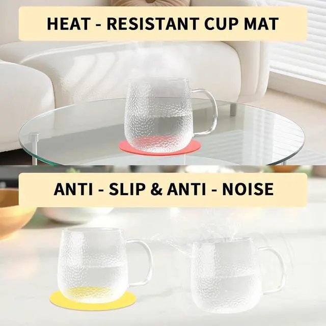 Alt view image 4 of 6 - Jar Opener Gripper Pads 4-Pack, 5 Inch Round Silicone Non-Slip Bottle Lid Opener for Easy Opening, Heat-Resistant Cup Coasters, Food-Grade Silicone, Reusable Kitchen Helper