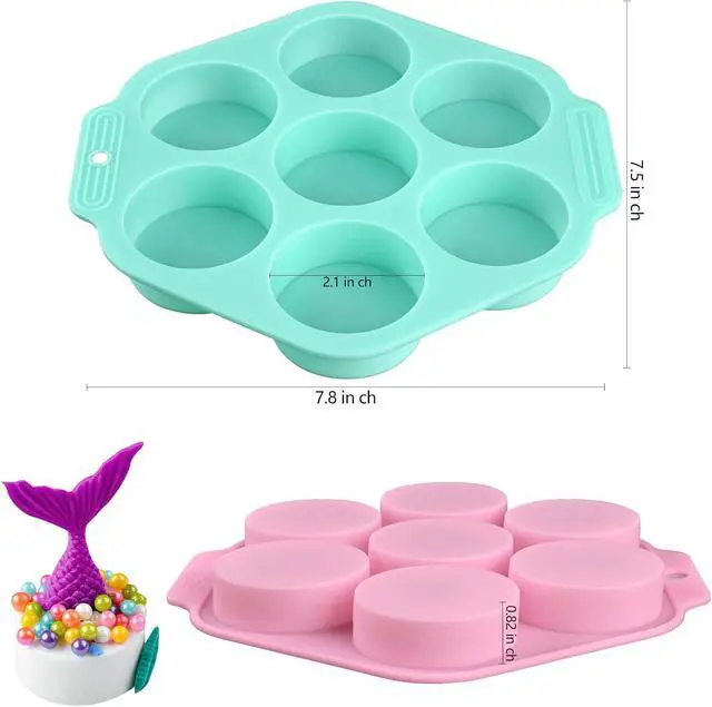 Alt view image 2 of 6 - Actvty Round Chocolate Covered Cookie Molds, 3 Pcs Cylinder Chocolate Candy Silicone Molds, Perfect for Covered Cookies, Making Candy, Cakes, Jelly, Muffin, Soap