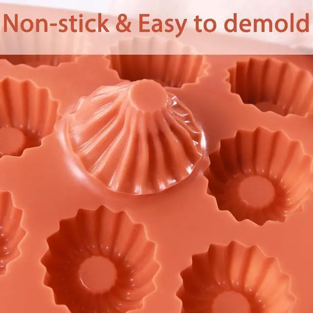 Alt view image 3 of 7 - Mini Buntz Cake Silicone Mold Pan, 20-Cavity | Fluted Ring Design, Non-Stick Release, 20 Cavities, 11.81 x 7.67 in, Reusable Silicone