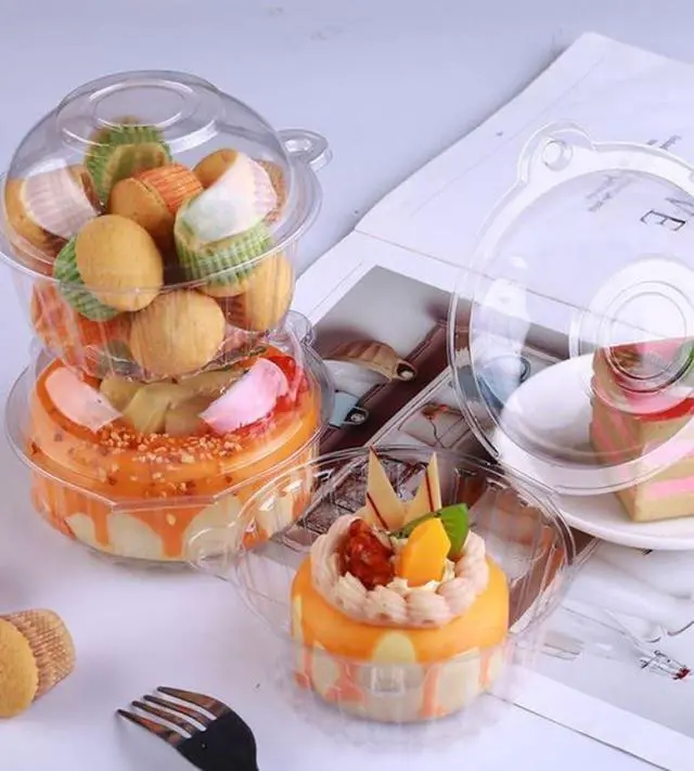 Alt view image 2 of 7 - 50 Pack Plastic Single Individual Cupcake Muffin Dome Holders Cases Boxes | Cups Pods,Great for parties or cake,muffin sales