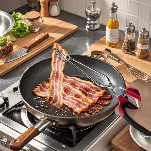 Alt view image 4 of 7 - HINMAY Stainless Steel Scissor Tongs with Comfort-Grip Handle 12-Inch