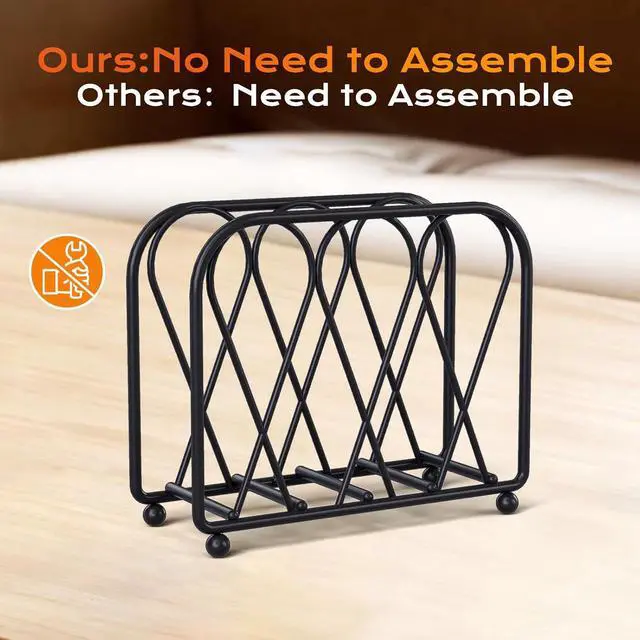 Alt view image 5 of 7 - Napkin Holder for Table, Black Metal Paper Napkin Holder for Dining Table, Modern Decor for Home Dinner in Kitchen or Dining Room, Standing Napkin Dispenser for Kitchen Countertop Restaurant Bar