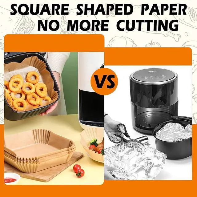 Alt view image 4 of 7 - Air Fryer Liners for CHEFMAN 2 Qt Air Fryer, Mini Airfryer Liners Small Air Fryer Paper Liners, Compatible with Cosori 2.1Qt, Dash 2.6Qt, Instant Vortex 2Qt amd other 2-3Qt Mini Air Fryers