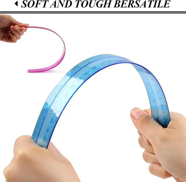 Alt view image 6 of 7 - 7PCS Clear Ruler, 12 Inch Plastic Rulers for School, Home, or Office, Clear Plastic Rulers, Assorted Colors.