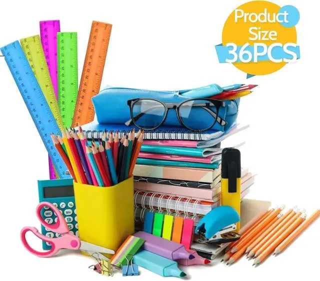 Alt view image 7 of 7 - 7PCS Clear Ruler, 12 Inch Plastic Rulers for School, Home, or Office, Clear Plastic Rulers, Assorted Colors.