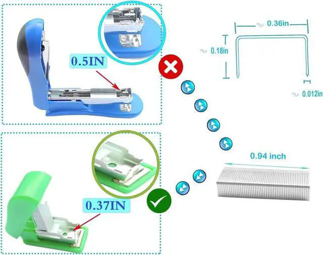 Alt view image 2 of 6 - 5000Pcs No.10 Staples, #10 Mini Staples, No.10 Tiny Staple,Silver | Not Suitable for Standard 1/4"(24/6 or 26/6) Staplers, Fits Mini Staplers, Such as Swingline Tot 50, Max HD-10D,Bostitch Mini