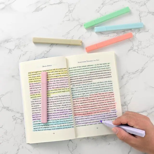 Alt view image 3 of 7 - konket- Aesthetic Bible Highlighters No Bleed, Cute Pastel Highlighters, 12 pcs Chisel Tip
