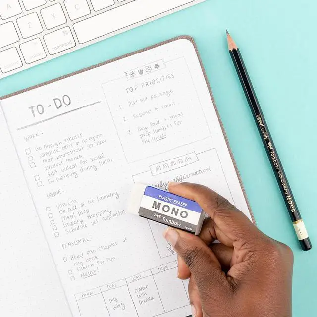 Alt view image 7 of 7 - Tombow 57324 MONO Eraser, White, Medium, 3-Pack. Cleanly Removes Marks