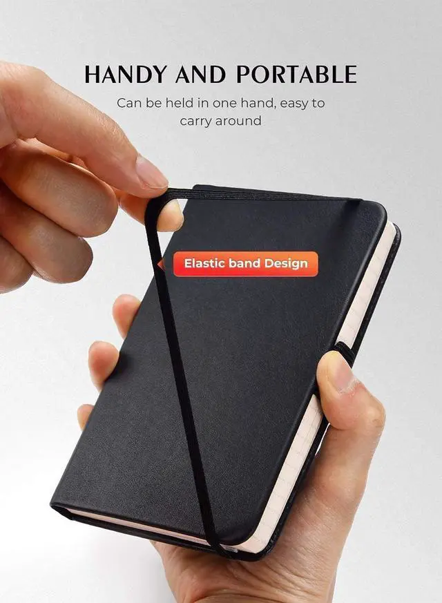 Alt view image 5 of 7 - AISBUGUR Pocket Notebook, Small Notebook, 2-Pack Total 320 Pages,3.7" x 5.7" Pocket Notebook (2 Pack, Black1) | small notepad mini notebook Total 320 Pages